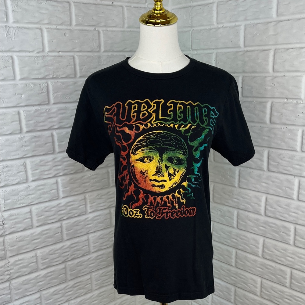 SUBLIME 100% COTTON Band T SHIRT 40oz. To Freedom Rainbow Sun Graphic unisex SM